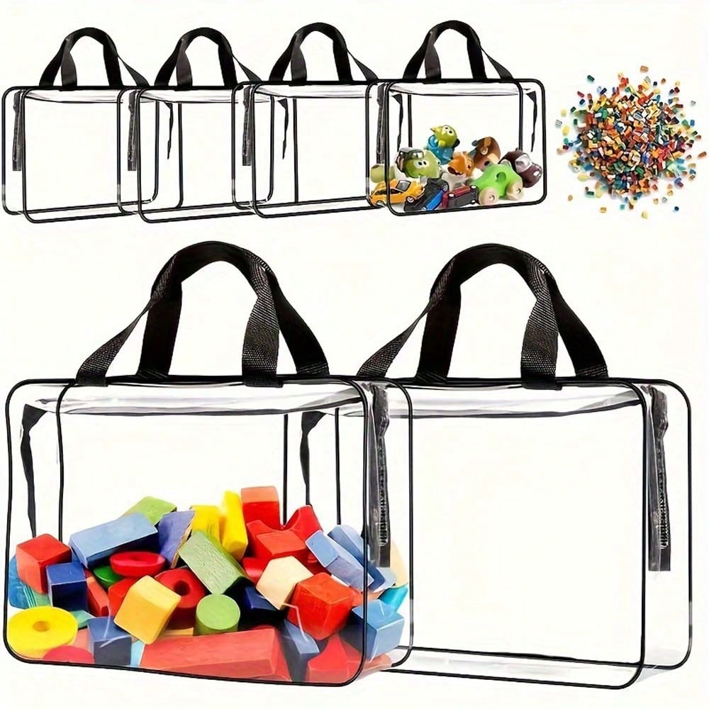 Travel Ziplock Bags - 8large toy storage bags multi-purpose zipper
