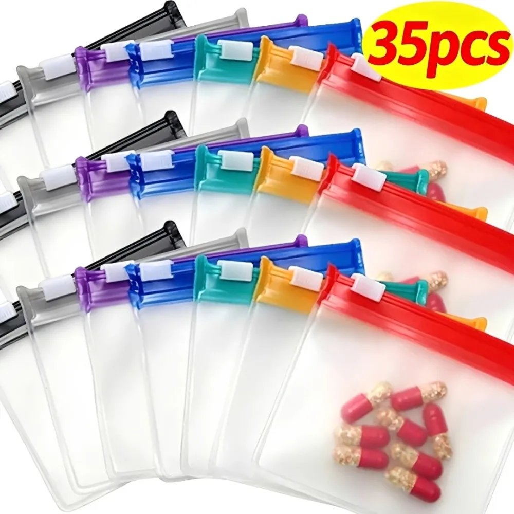 Mini Colorful Pill Dispenser B - đánh giá và giá Travel Ziplock Bags