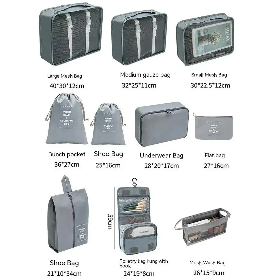 7/8/9/10 Pcs Set Travel Organi - đánh giá và giá Travel Ziplock Bags