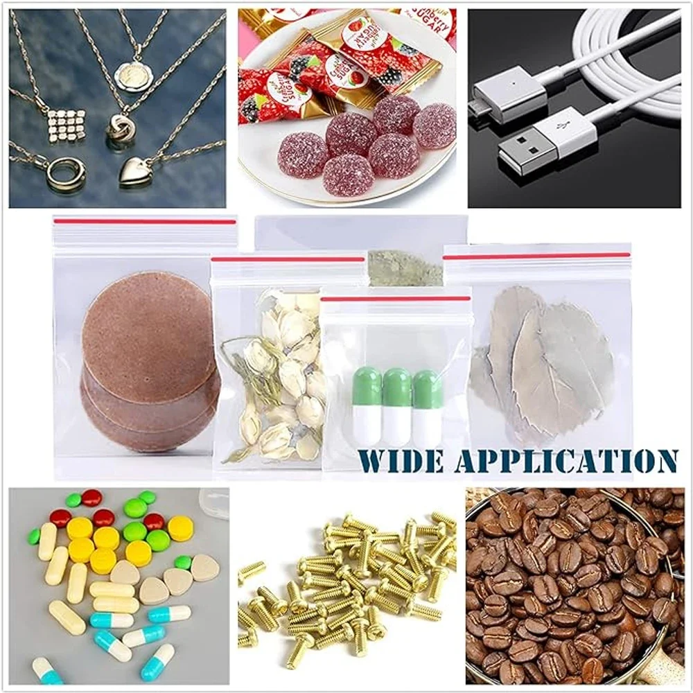 100-1000Pcs Reclosable Transpa - đánh giá và giá Travel Ziplock Bags