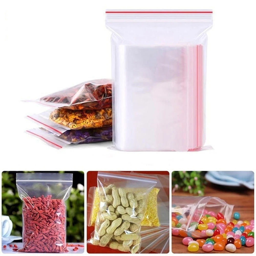 100-1000Pcs Reclosable Transpa - đánh giá và giá Travel Ziplock Bags