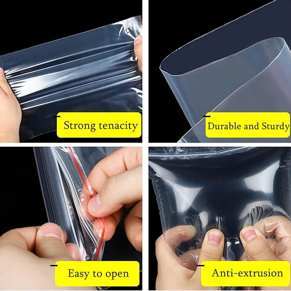 100-1000Pcs Reclosable Transpa - đánh giá và giá Travel Ziplock Bags