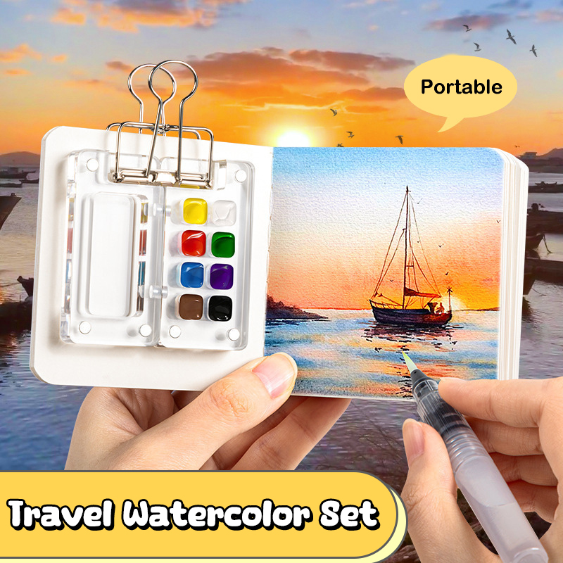 Portable Pocket Watercolor Pai - đánh giá và giá Travel Accessories Drawing