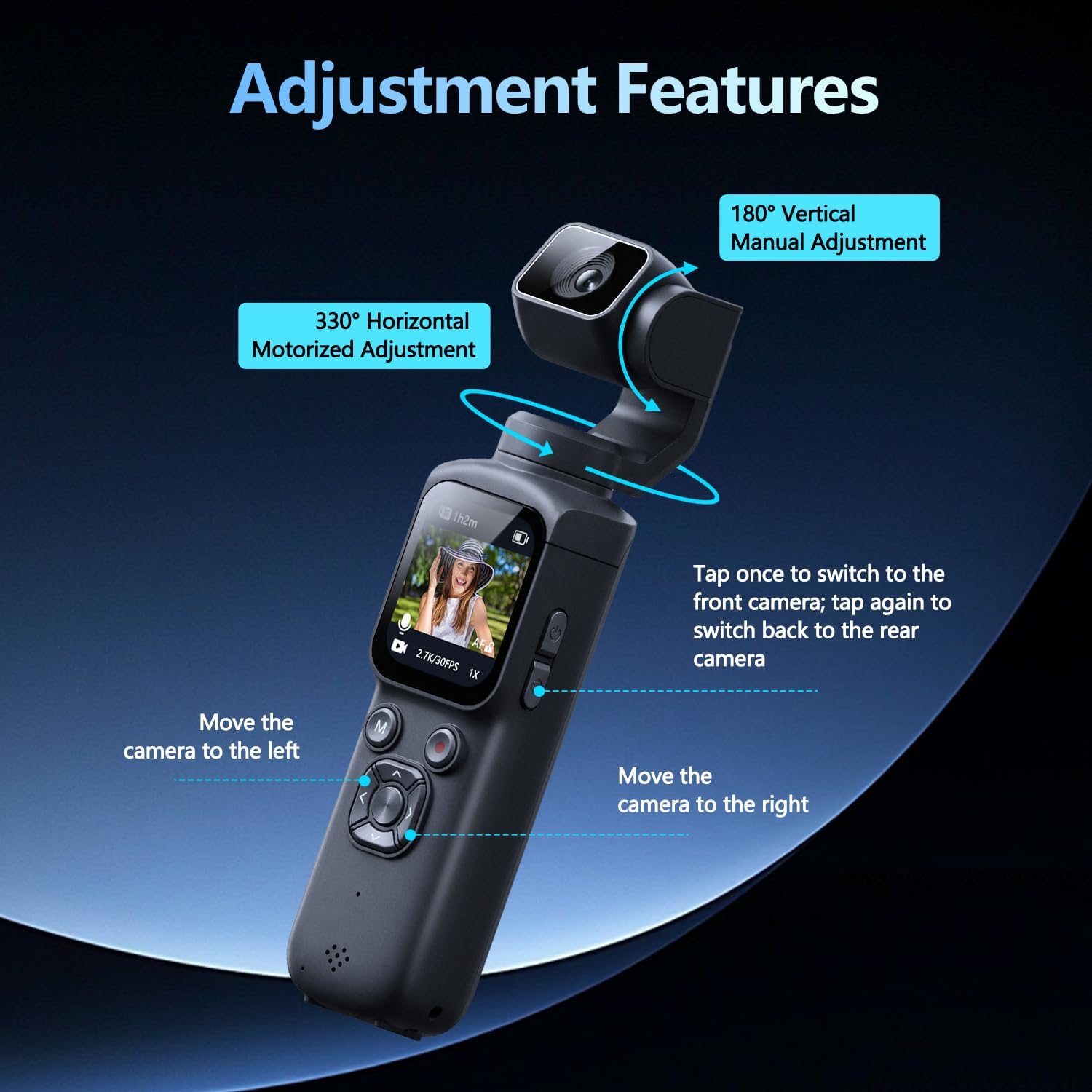 Pocket 3‑Axis Gimbal Vlog Came - đánh giá và giá Travel Video Accessories